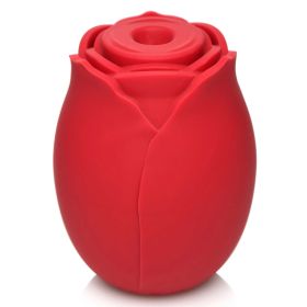 Mystic Rose Sucking And Vibrating Silicone Rose - Red