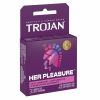 coTrojan Her Pleasure Sensations Lubricated Condoms - 3 Pack