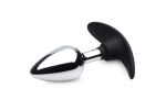Dark Invader Metal and Silicone Anal Plug - Medium -