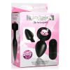 28X Silicone Vibrating Pink Gem Anal Plug With Remote - Small