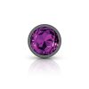 Purple Round Gem Anal Trainer Kit - Gunmetal