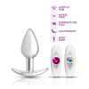 Silver Anchor Buttplug Kit - Clear Iridescent/pink
