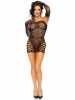 2 Pc Hardcore Net Tube Dress With Gloves - One Size - Black
