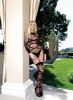 Criss Cross Teddy and Thigh Highs - One Size - Black