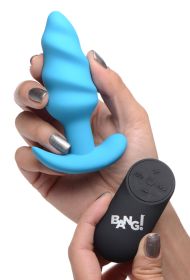 21X Silicone Swirl Plug With Remote - Blue