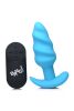 21X Silicone Swirl Plug With Remote - Blue