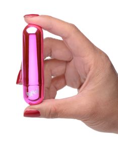 10X Rechargeable Vibrating Metallic Bullet - Pink