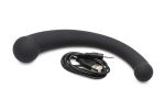 10X Vibra-Crescent Silicone Dual Ended Dildo - Black