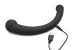 10X Vibra-Crescent Silicone Dual Ended Dildo - Black