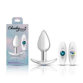 Silver Anchor Buttplug Kit - Clear Iridescent/teal