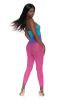 Seamless Mesh Bodystocking - Os - Neon Rainbow