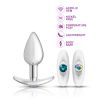 Silver Anchor Buttplug Kit - Clear Iridescent/teal