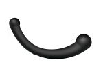 10X Vibra-Crescent Silicone Dual Ended Dildo - Black