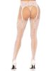 Faye Garter Belt Backseam Tights - One Size - White