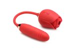 Bloomgasm Romping Rose Suction And Thrusting Vibrator - Red