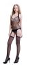 Blancho SE-131 Sexy Black Sheer Mesh Cami Body Stocking With Lace Detail - Black - Medium