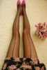 Blancho LZS8603-1 Sexy Black Sheer Heart-shaped Stocking