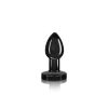Vibrating Gunmetal Metal Remote Plug - Medium