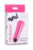 10X Rechargeable Vibrating Metallic Bullet - Pink
