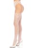 Faye Garter Belt Backseam Tights - One Size - White