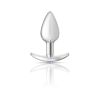 Silver Anchor Buttplug Kit - Clear Iridescent/pink