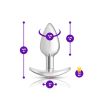 Silver Anchor Buttplug Kit - Clear Iridescent/pink
