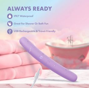 Play With Me Silicone Double Ended Vibrator - Purple
