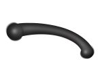 10X Vibra-Crescent Silicone Dual Ended Dildo - Black