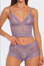 2789 Eye On You 2 Piece Set (Color: Lavender, size: XL)