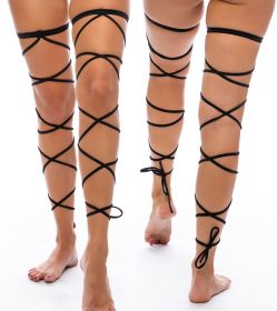 Wrap Around Me Sexy Garter Leg Wraps (Color: Red)