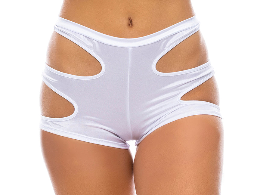 Cutout Cheeky Rave Hot Shorts (Color: Neon Green, Size: S/M)