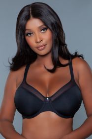 2215 Seamless Kristy Full Coverage Bra (Color: black, size: D)