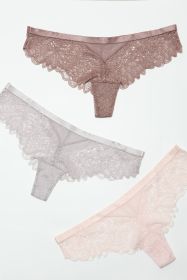 2212B3PK Wren Cheeky 3 Pack (Color: Pink/Peach/Grey, size: M)