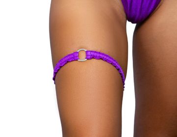 O-Ring Scrunch Garter (Color: Red)