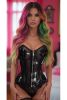 Lavish Clear Black Overbust Corset