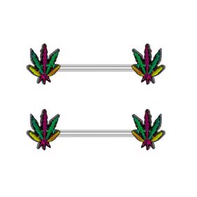 Lacquer Leaf Nipple Ornaments Smooth And Retro (STYLE: Leaves black)
