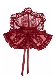 Dark Red Lace Neck Collar (Size: One Size)