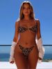 New Leopard Print Bikini with Metal Buckles, Two-Piece Swimsuit for Beach and Resort Wear