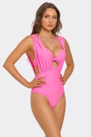 2784 Lucie Swimsuit Set (Color: pink, size: L)