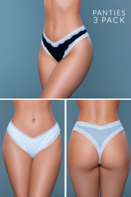 br22073PK Sam Thong 3 Pack (Color: Black-Grey-White, size: L)