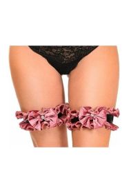 Kitten Collection Dusty Rose Velvet Leg Garters (Set of 2) (Size: Small/Medium)