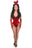Lavish 4 PC Red Festival Bunny Corset Costume