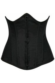 Lavish Black Cotton Underbust Corset (Size: Small)