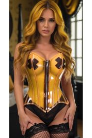 Lavish Clear Yellow Overbust Corset (Size: Small)