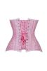 Lavish Lt Pink Brocade Overbust Corset W/Busk Closure