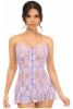 Lavish Lt Purple Sheer Lace Corset Dress