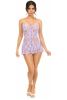 Lavish Lt Purple Sheer Lace Corset Dress