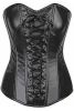 LIMITED EDITION Lavish Wet Look Faux Leather Lace-Up Over Bust Corset