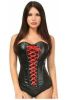 LIMITED EDITION Lavish Wet Look Faux Leather Lace-Up Over Bust Corset