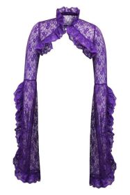 Purple Lace Shrug Bolero Jacket (Size: One Size)